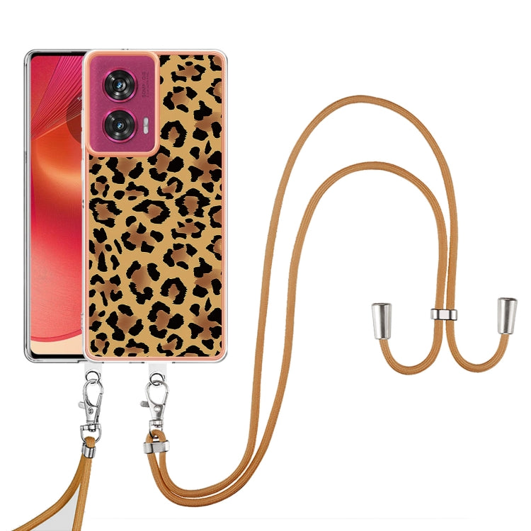 For Motorola Edge 50 Fusion Electroplating Dual-side IMD Phone Case with Lanyard
