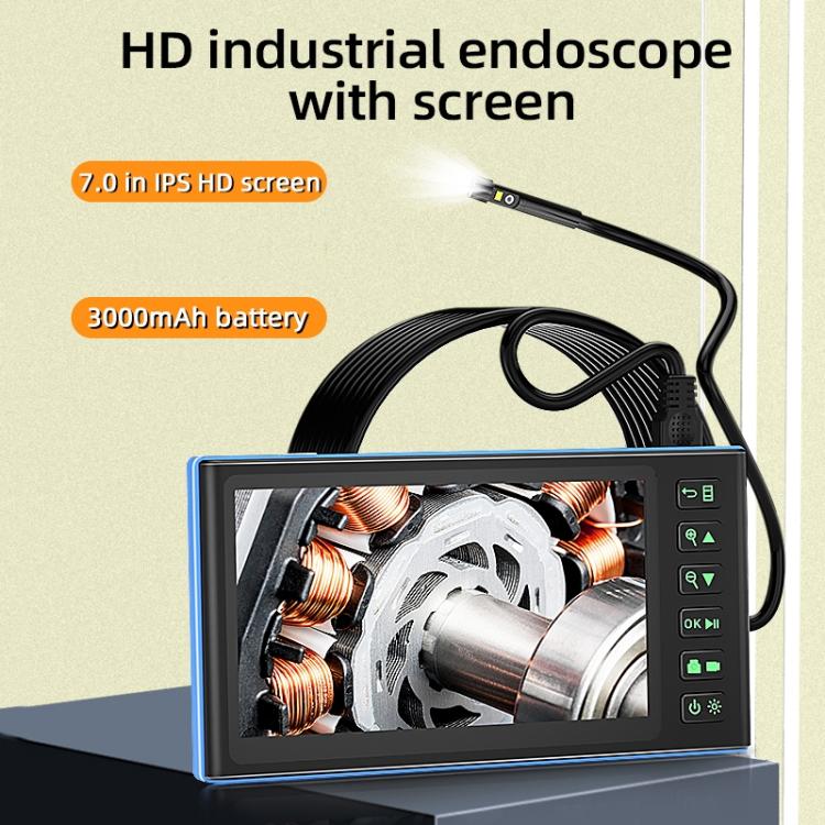 T23 5mm Dual Lenses 7 inch Screen Industrial Endoscope, Spec:10m Tube