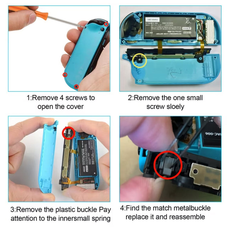 For Switch JoyCon Handle Metal Lock Replacement Parts, Spec: