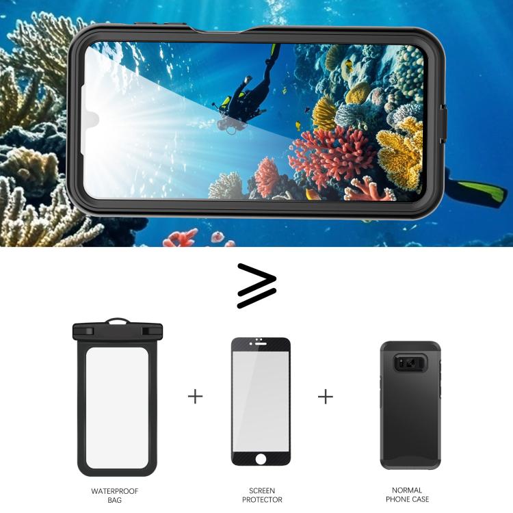 For Samsung Galaxy A17 5G RedPepper IP68 Life Waterproof Phone Case - Black