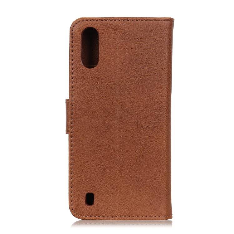 For Samsung Galaxy M01 KHAZNEH Cowhide Texture Horizontal Flip Leather Case with Holder & Card Slots & Wallet