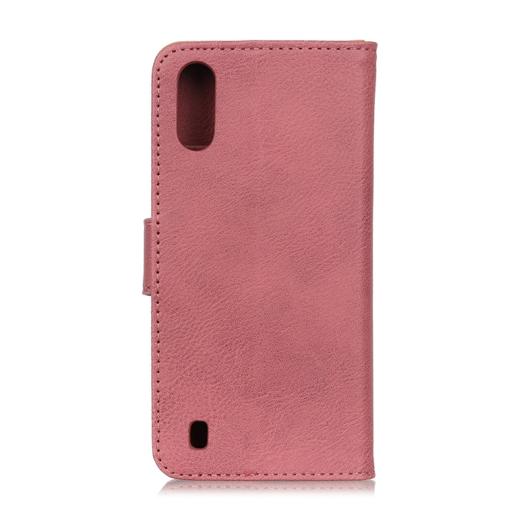 For Samsung Galaxy M01 KHAZNEH Cowhide Texture Horizontal Flip Leather Case with Holder & Card Slots & Wallet