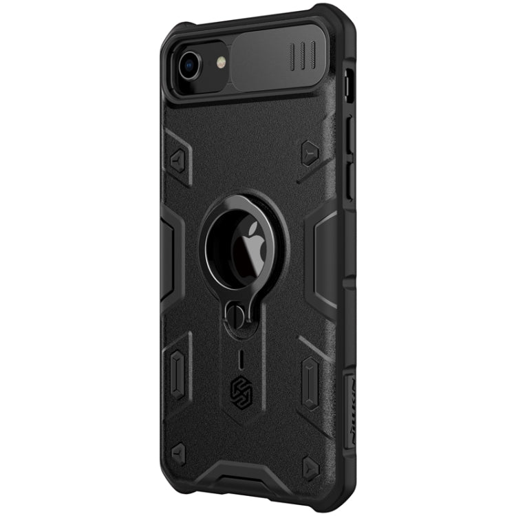 For iPhone SE 2022 / SE 2020 / 8 / 7 NILLKIN Shockproof CamShield Armor Protective Case with Invisible Ring Holder