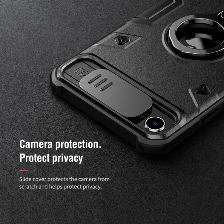 For iPhone SE 2022 / SE 2020 / 8 / 7 NILLKIN Shockproof CamShield Armor Protective Case with Invisible Ring Holder