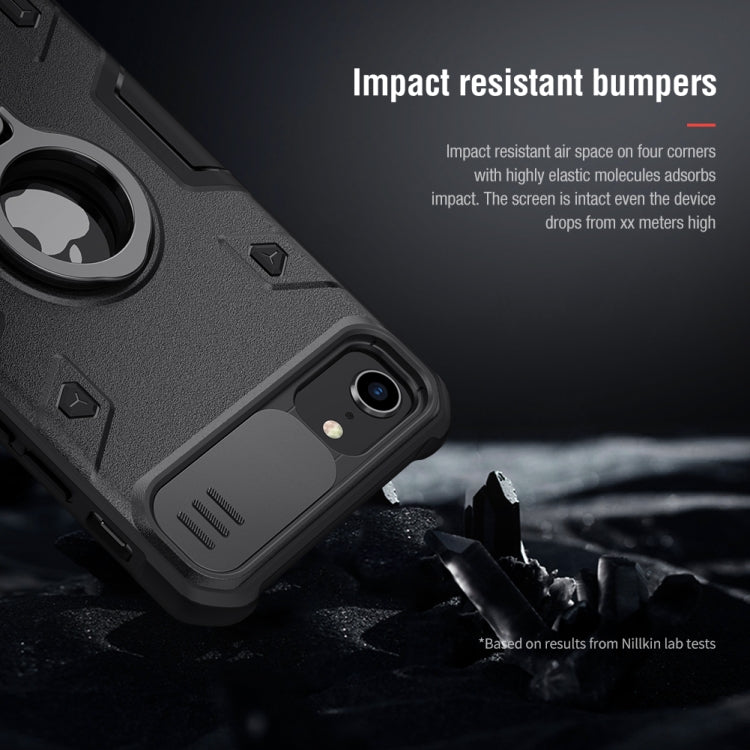 For iPhone SE 2022 / SE 2020 / 8 / 7 NILLKIN Shockproof CamShield Armor Protective Case with Invisible Ring Holder