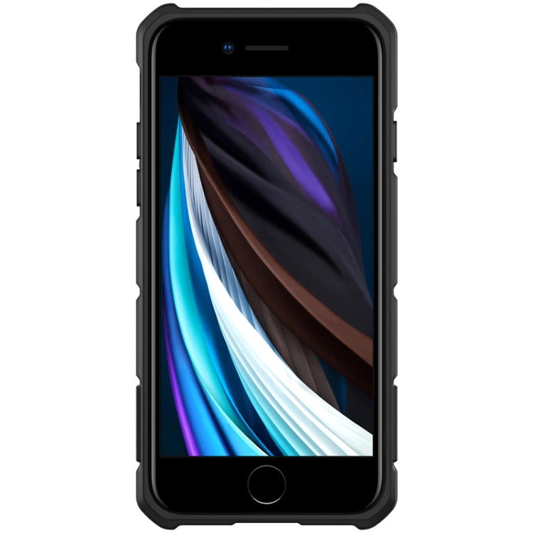 For iPhone SE 2022 / SE 2020 / 8 / 7 NILLKIN Shockproof CamShield Armor Protective Case with Invisible Ring Holder