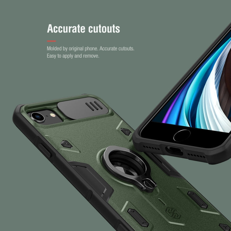 For iPhone SE 2022 / SE 2020 / 8 / 7 NILLKIN Shockproof CamShield Armor Protective Case with Invisible Ring Holder