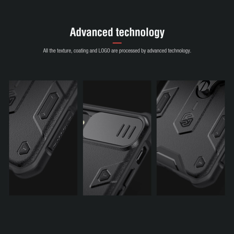 For iPhone SE 2022 / SE 2020 / 8 / 7 NILLKIN Shockproof CamShield Armor Protective Case with Invisible Ring Holder