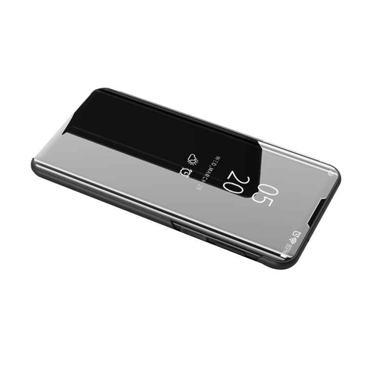 For Samsung Galaxy Note20 Ultra Plated Mirror Horizontal Flip Leather Case with Holder