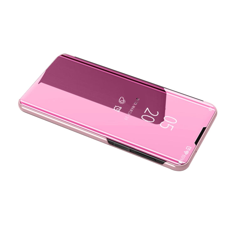 For Samsung Galaxy Note20 Ultra Plated Mirror Horizontal Flip Leather Case with Holder
