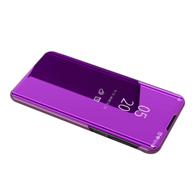 For Samsung Galaxy Note20 Ultra Plated Mirror Horizontal Flip Leather Case with Holder