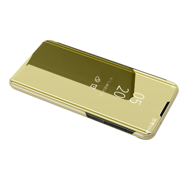 For Samsung Galaxy Note20 Ultra Plated Mirror Horizontal Flip Leather Case with Holder
