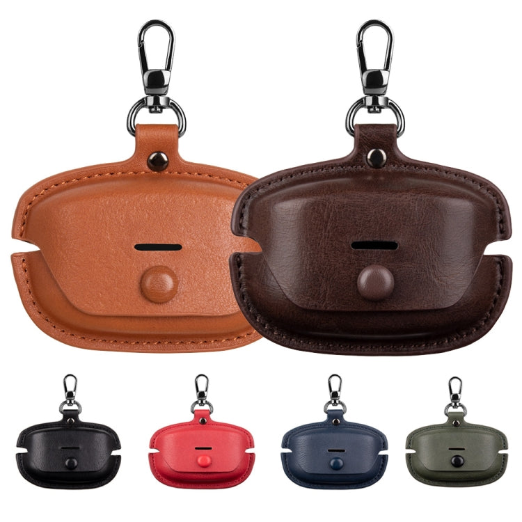 For Sony WF-1000XM4 Leather TWS Earphone Protective Case with Hook