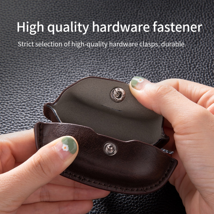 For Sony WF-1000XM4 Leather TWS Earphone Protective Case with Hook