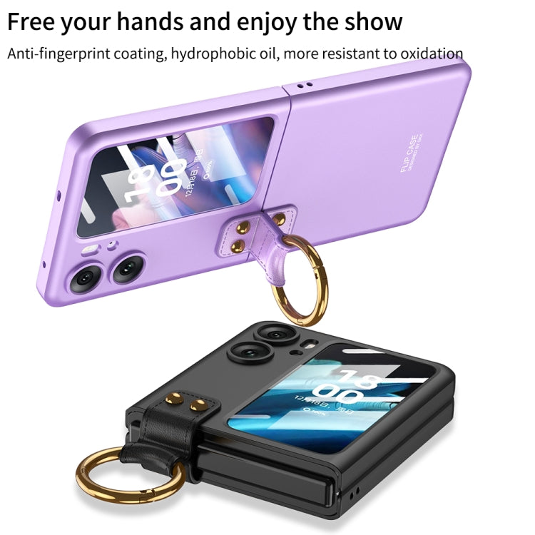 For OPPO Find N2 Flip GKK Integrated Ultra-thin Full Coverage Phone Case with Ring Holder