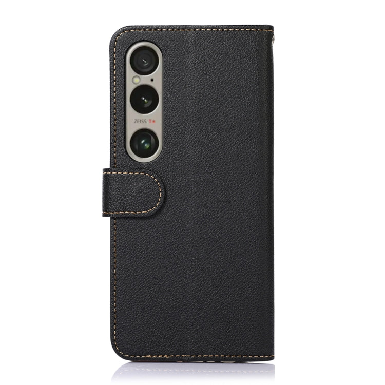 For Sony Xperia 1 VI KHAZNEH Litchi Texture Leather RFID Phone Case