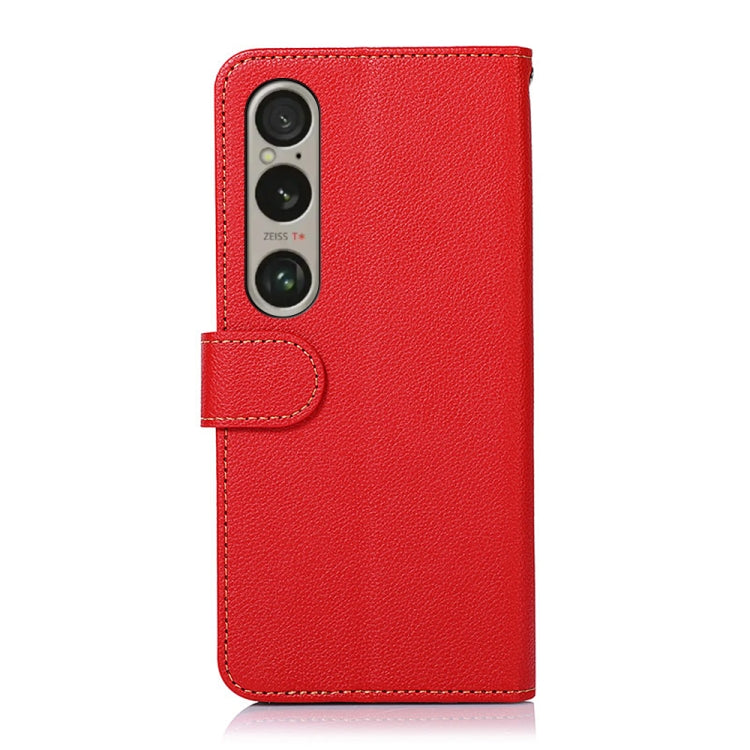 For Sony Xperia 1 VI KHAZNEH Litchi Texture Leather RFID Phone Case