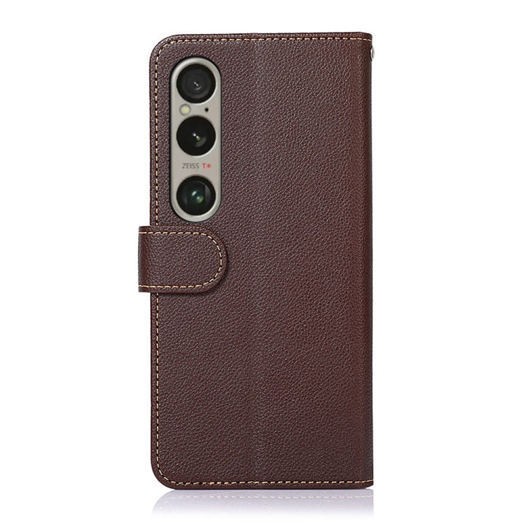 For Sony Xperia 1 VI KHAZNEH Litchi Texture Leather RFID Phone Case