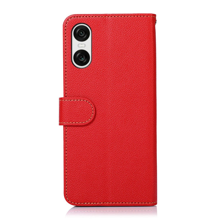 For Sony Xperia 10 VI KHAZNEH Litchi Texture Leather RFID Phone Case