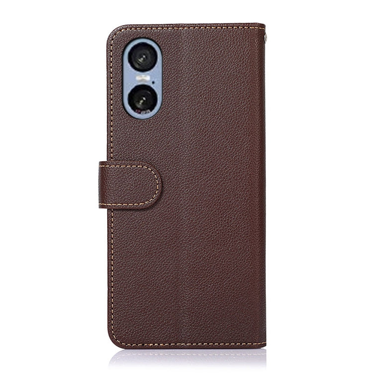 For Sony Xperia 5 VI KHAZNEH Litchi Texture Leather RFID Phone Case