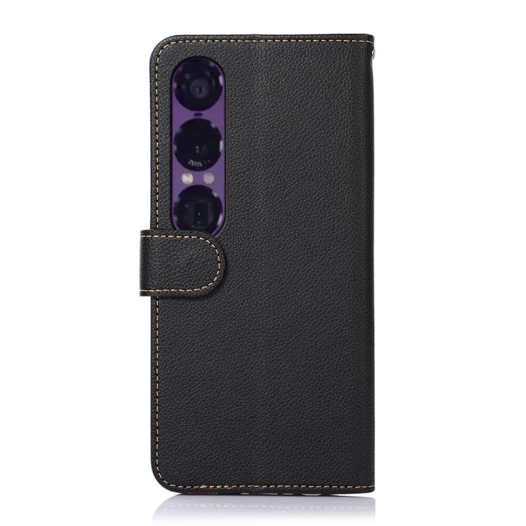 For Sony Xperia 1 VII KHAZNEH Litchi Texture Leather RFID Phone Case