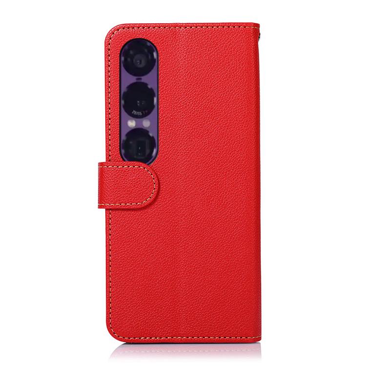 For Sony Xperia 1 VII KHAZNEH Litchi Texture Leather RFID Phone Case