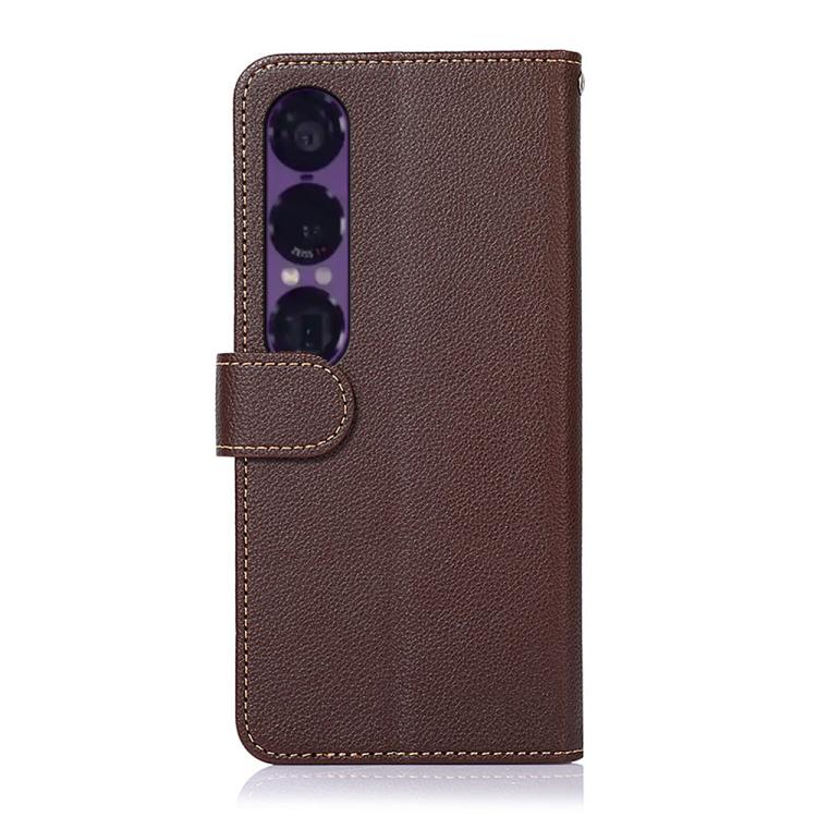 For Sony Xperia 1 VII KHAZNEH Litchi Texture Leather RFID Phone Case