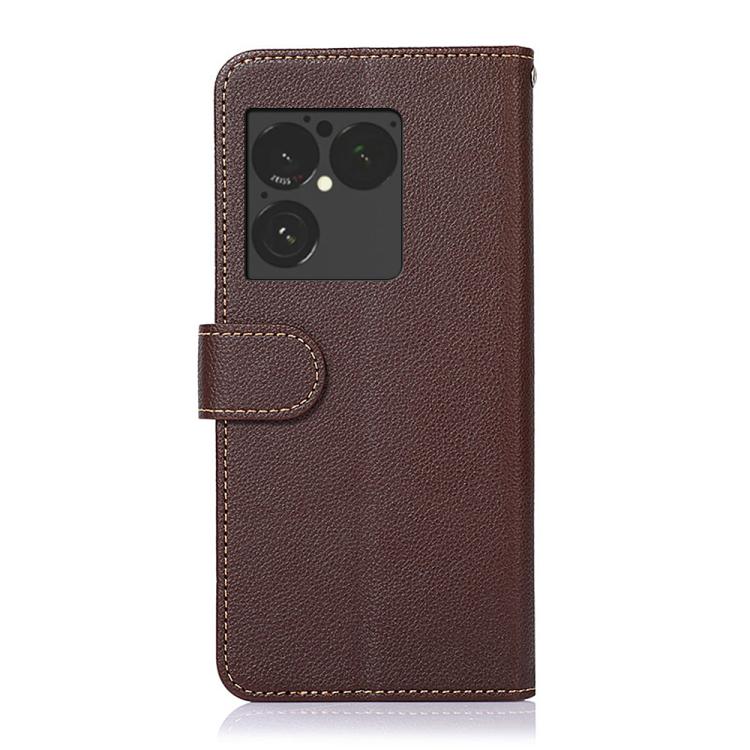 For Sony Xperia 1 VIII KHAZNEH Litchi Texture Leather RFID Phone Case