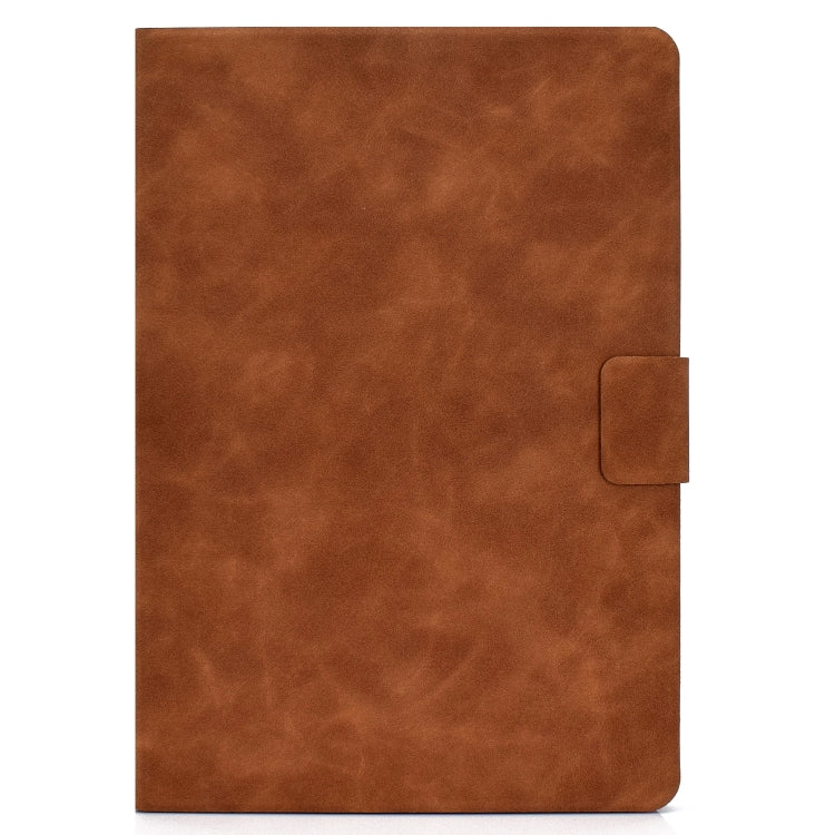 For iPad Air 2022 10.9 Cowhide Texture Leather Smart Tablet Case