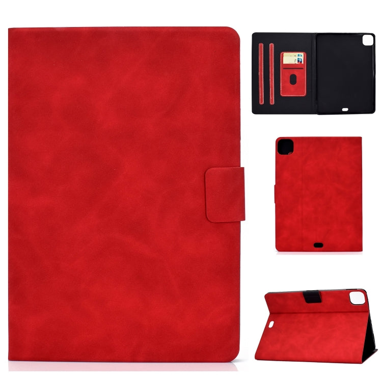For iPad Air 2022 10.9 Cowhide Texture Leather Smart Tablet Case