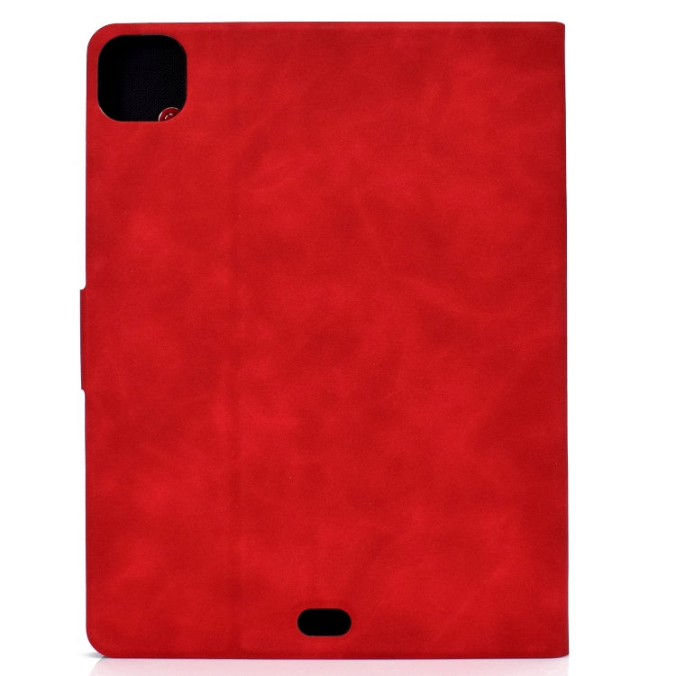 For iPad Air 2022 10.9 Cowhide Texture Leather Smart Tablet Case