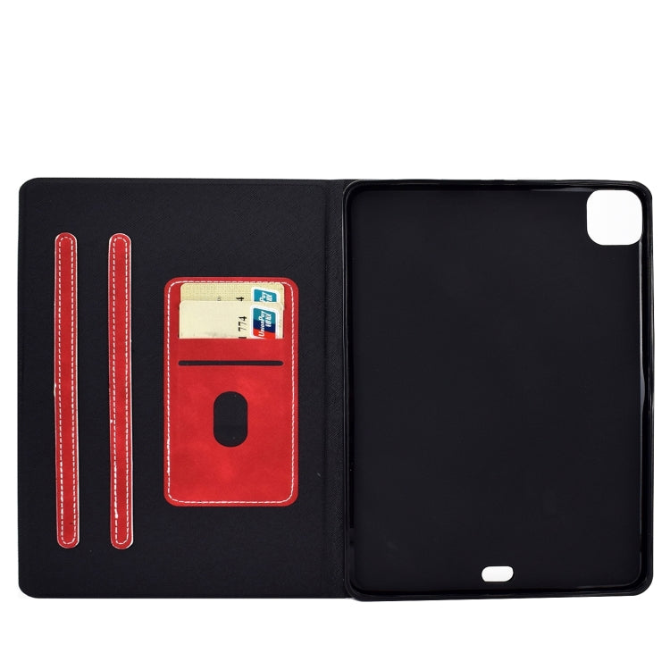 For iPad Air 2022 10.9 Cowhide Texture Leather Smart Tablet Case