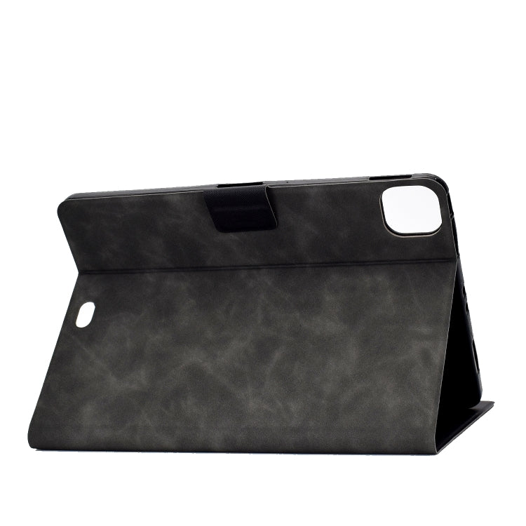 For iPad Air 2022 10.9 Cowhide Texture Leather Smart Tablet Case