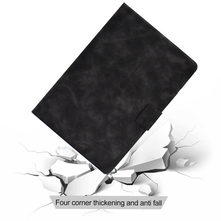 For iPad Air 2022 10.9 Cowhide Texture Leather Smart Tablet Case