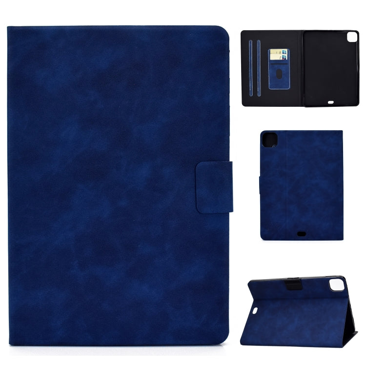 For iPad Air 2022 10.9 Cowhide Texture Leather Smart Tablet Case