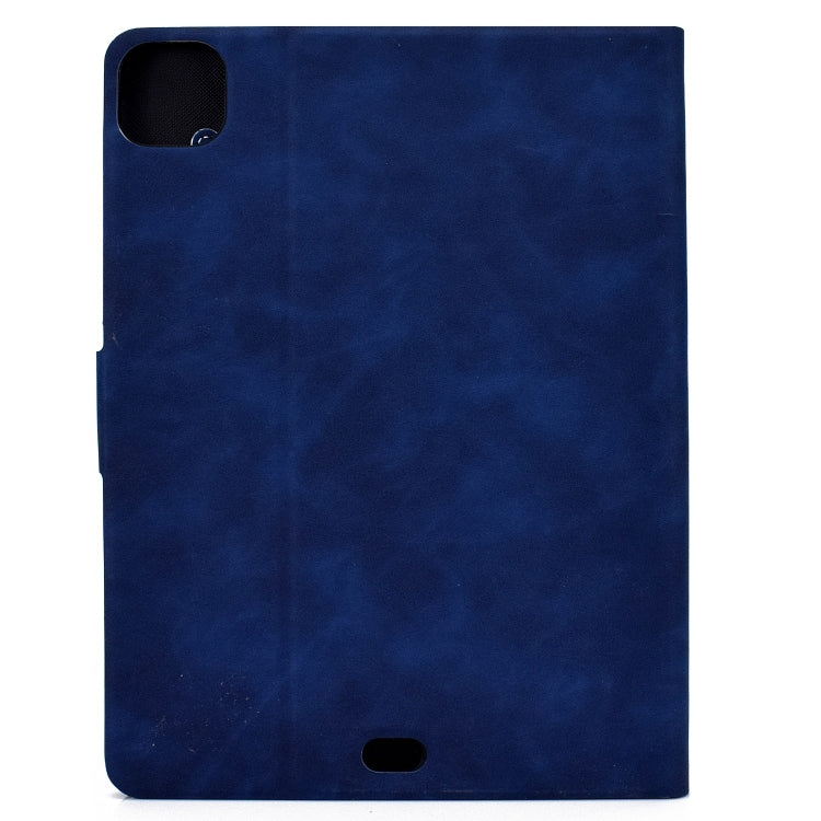 For iPad Air 2022 10.9 Cowhide Texture Leather Smart Tablet Case