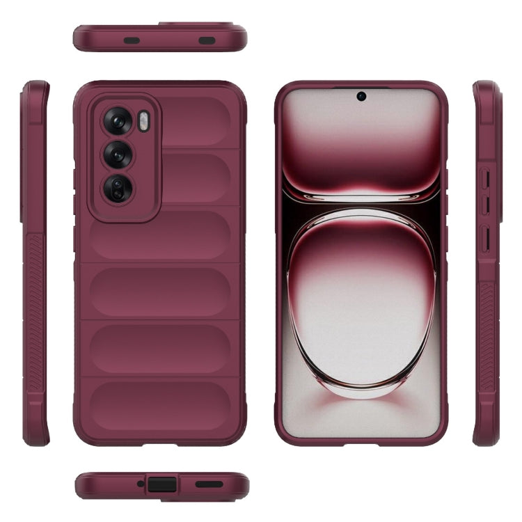 For OPPO Reno12 Global Magic Shield TPU + Flannel Phone Case