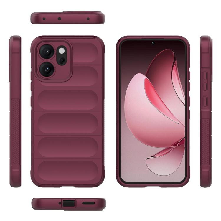 For OPPO Reno14 F Magic Shield TPU + Flannel Phone Case