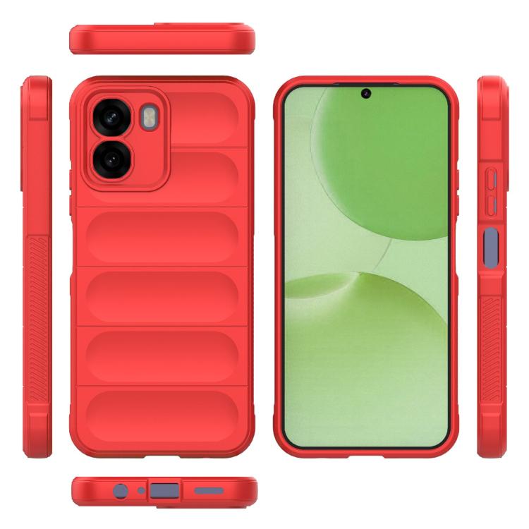 For OPPO A6x 5G Global Magic Shield TPU + Flannel Phone Case
