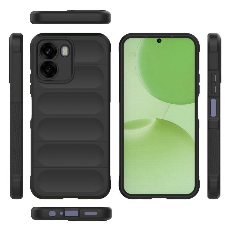 For OPPO A6x 5G Global Magic Shield TPU + Flannel Phone Case