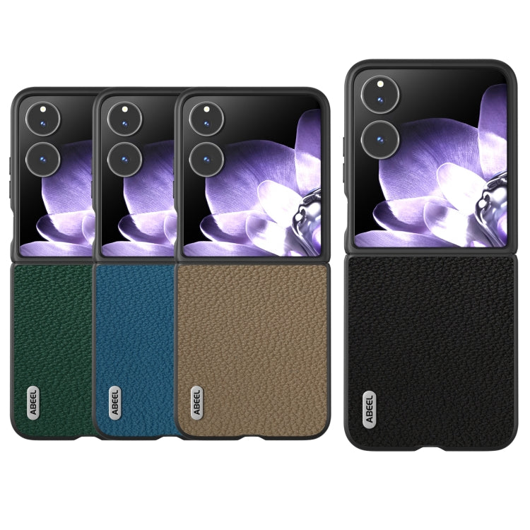 For Xiaomi Mix Flip ABEEL Genuine Leather Litchi Texture Phone Case