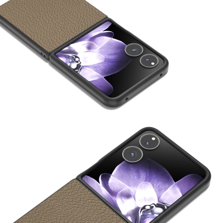 For Xiaomi Mix Flip ABEEL Genuine Leather Litchi Texture Phone Case