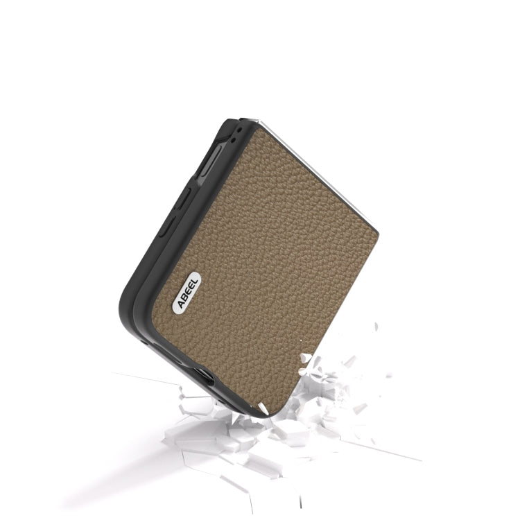 For Xiaomi Mix Flip ABEEL Genuine Leather Litchi Texture Phone Case