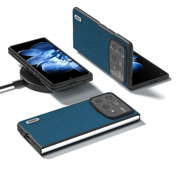 For Xiaomi Mix Fold 4 ABEEL Genuine Leather Litchi Texture Phone Case