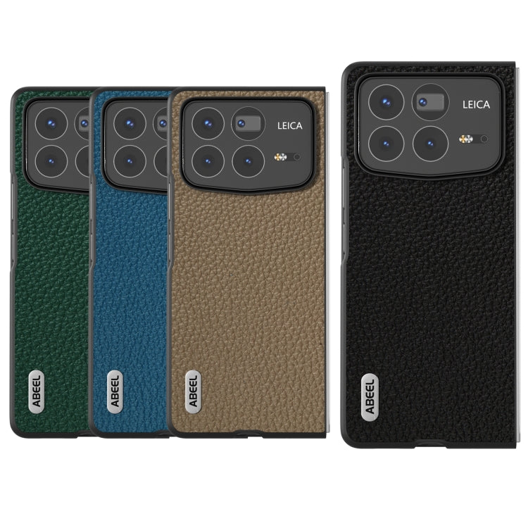 For Xiaomi Mix Fold 4 ABEEL Genuine Leather Litchi Texture Phone Case