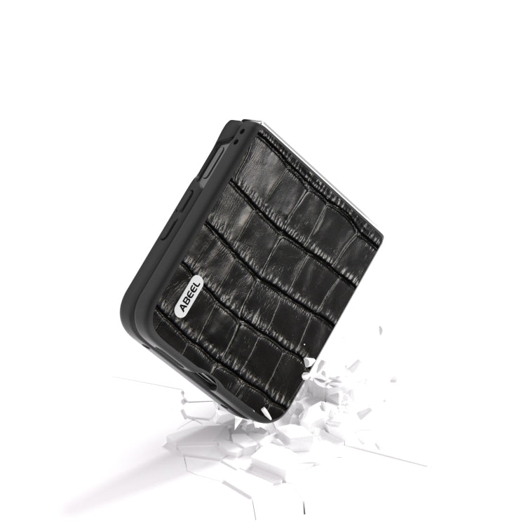 For Xiaomi Mix Flip ABEEL Crocodile Texture Genuine Leather Phone Case