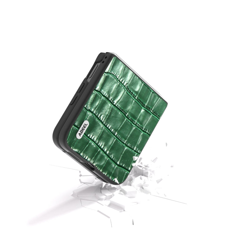 For Xiaomi Mix Flip ABEEL Crocodile Texture Genuine Leather Phone Case