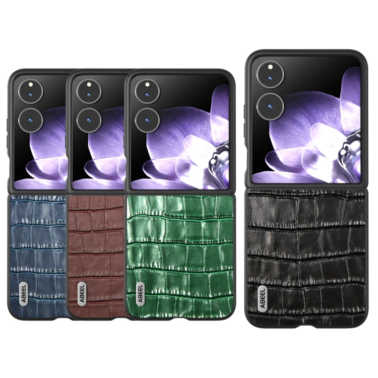 For Xiaomi Mix Flip ABEEL Crocodile Texture Genuine Leather Phone Case
