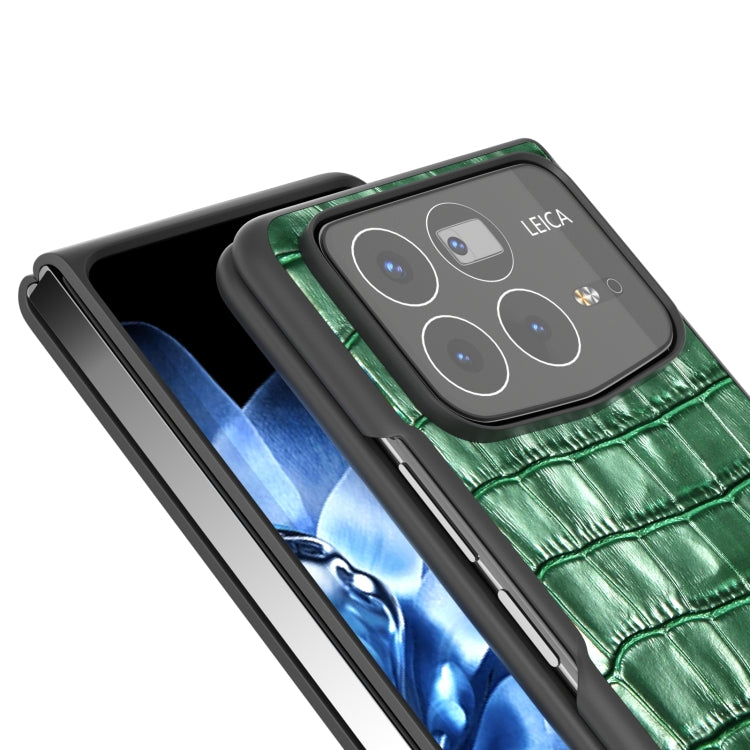 For Xiaomi Mix Fold 4 ABEEL Crocodile Texture Genuine Leather Phone Case
