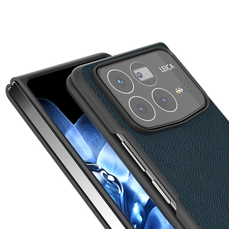 For Xiaomi Mix Fold 4 ABEEL Genuine Leather + PC Litchi Texture Phone Case